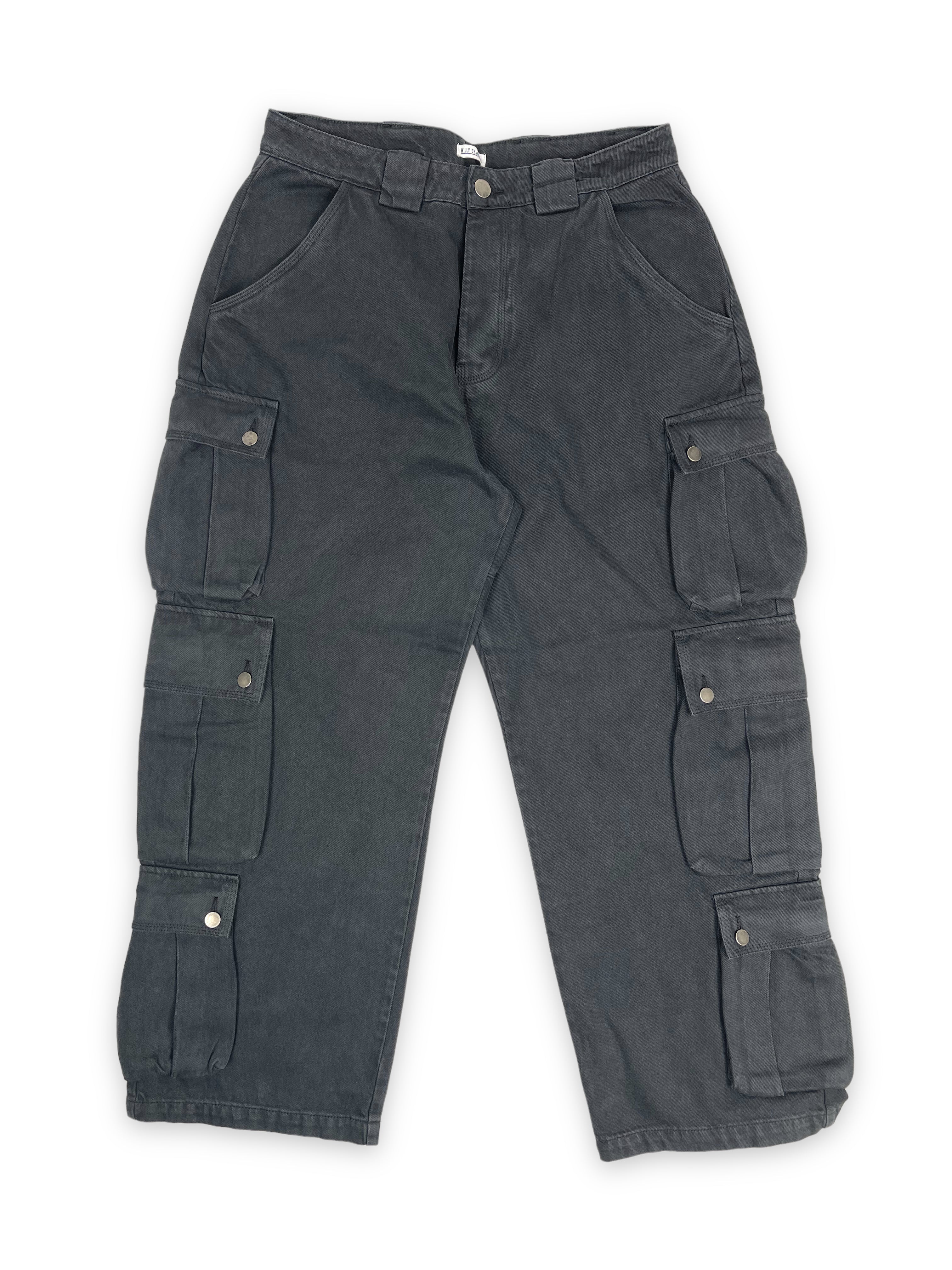 WILLY CARGO PANTS WASHED BLACK M
