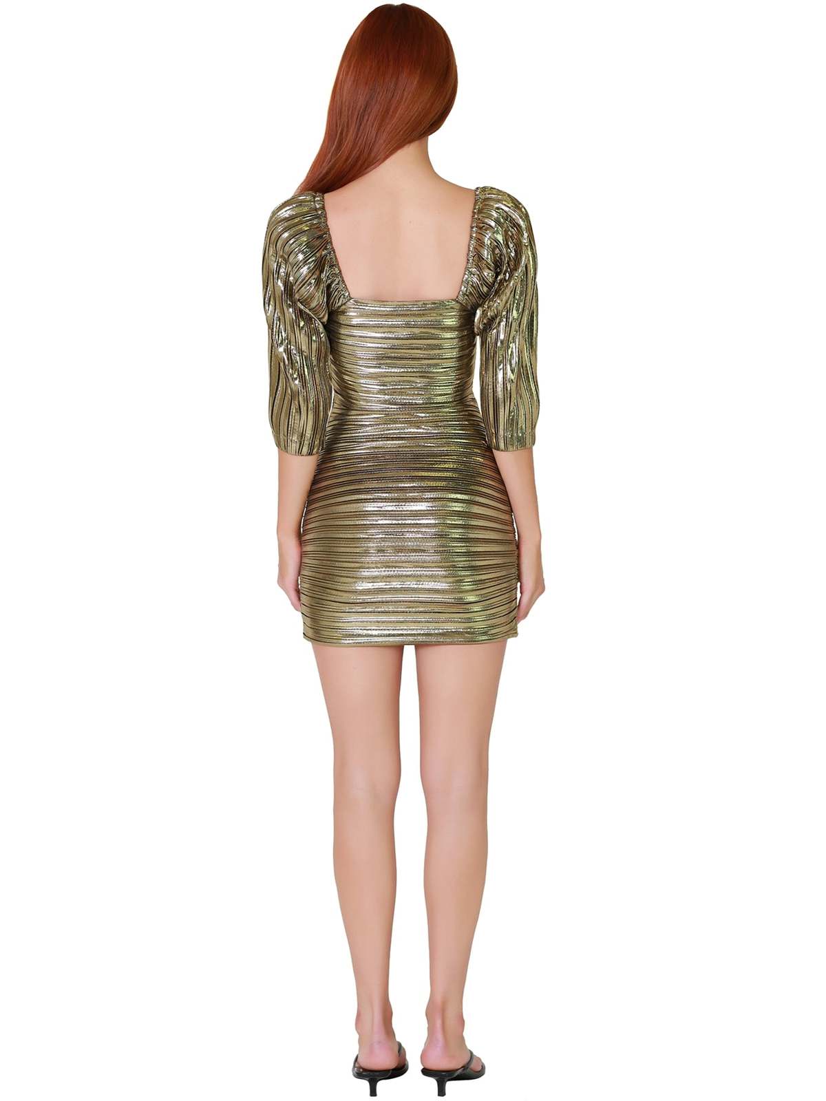 LoveShackFancy Thompson Mini Dress - Gold | Garmentory
