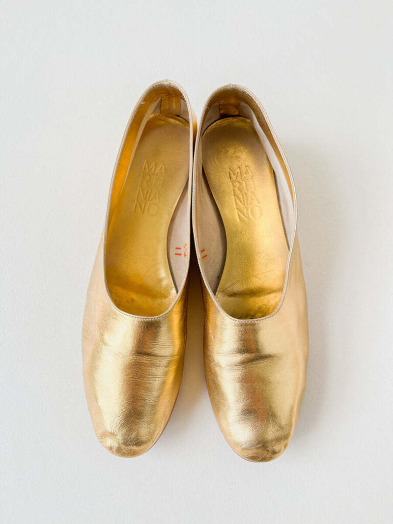 【新品未使用】＜MARTINIANO＞GLOVE Gold COLOR/38 MARTINIANO GLOVE FLAT - GOLD | Garmentory