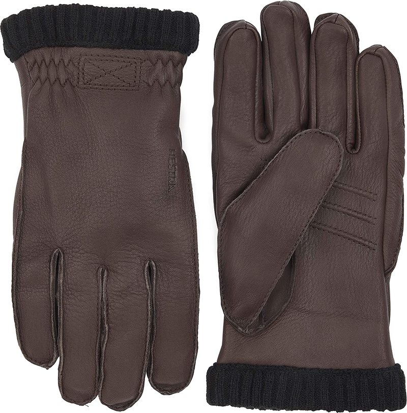Shop Homme Femme Inc. Deerskin Primaloft Rib Glove - Chocolate