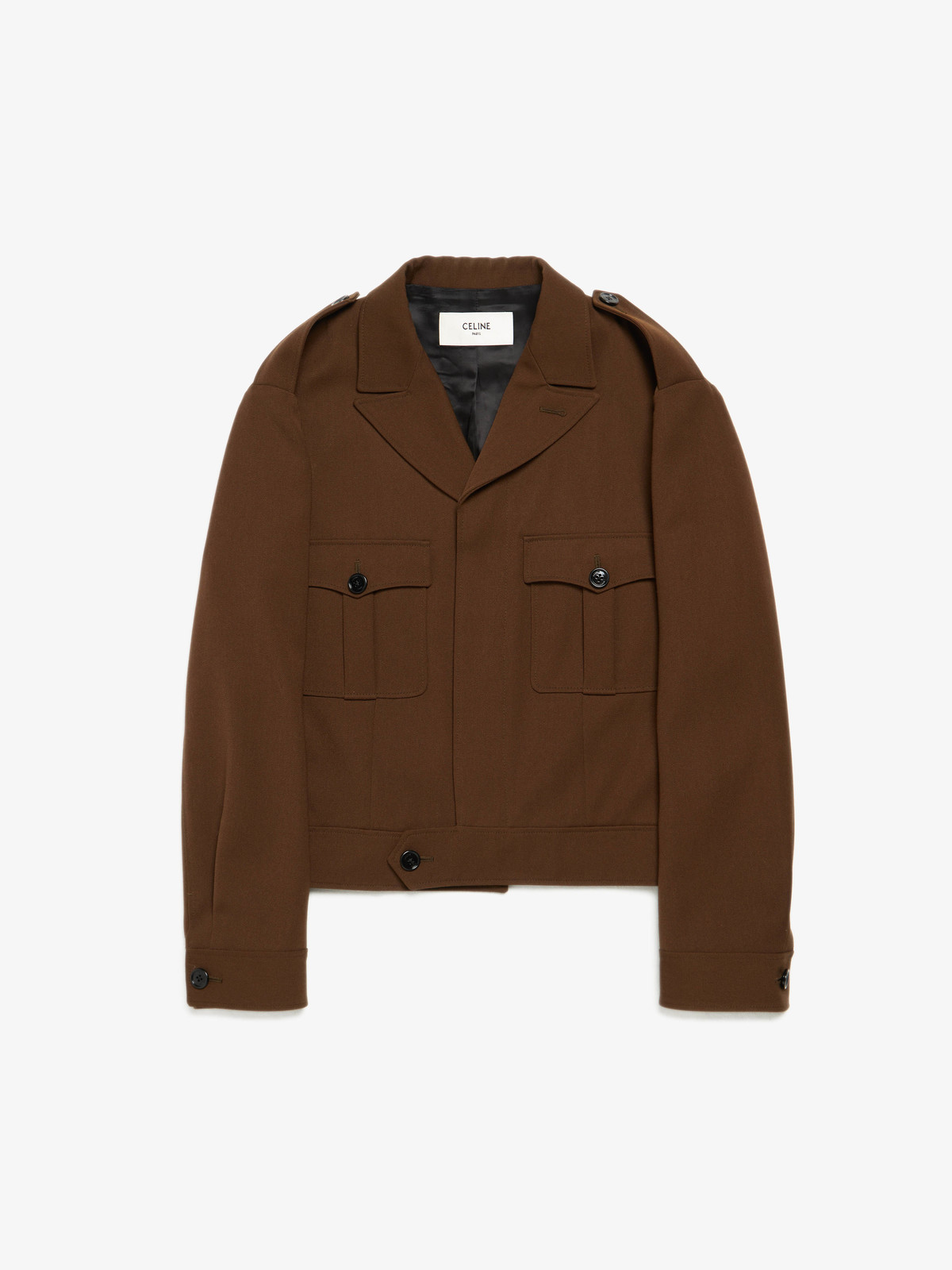 関税込 CELINE | brompton jacket in wool silk gabardine CELINE Classic jacket in wool gabardine | REVERSIBLE