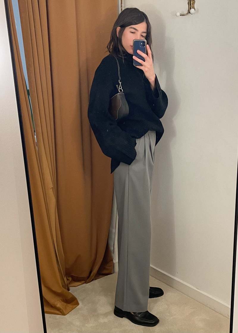 Crescent Straight Leg Trousers - Cool Gray