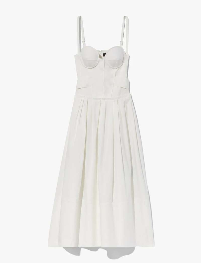 white christmas dresses Tea Time Poplin Bustier Mini Dress – Lucca Fashion Boutique main image 0