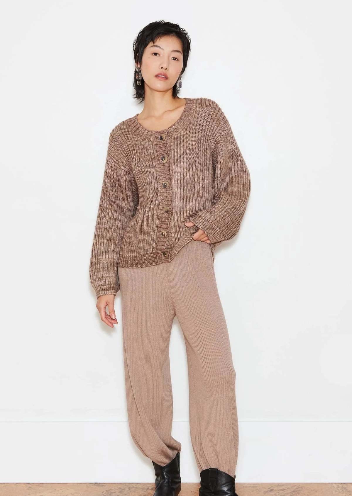 Misha & Puff Fisherman Cardigan - Brut | Garmentory