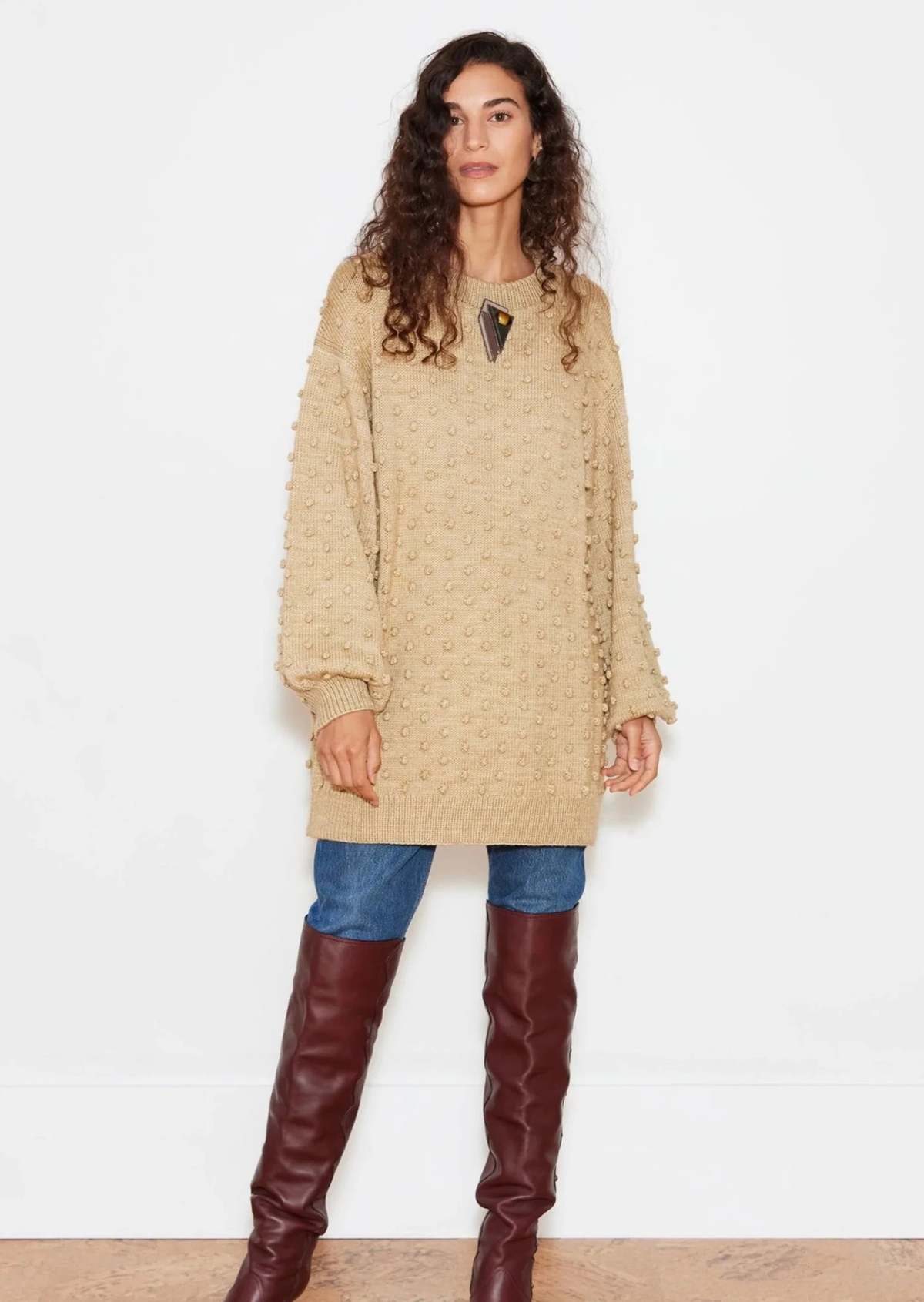 Misha & Puff Popcorn Principle Sweater - Alabaster | Garmentory