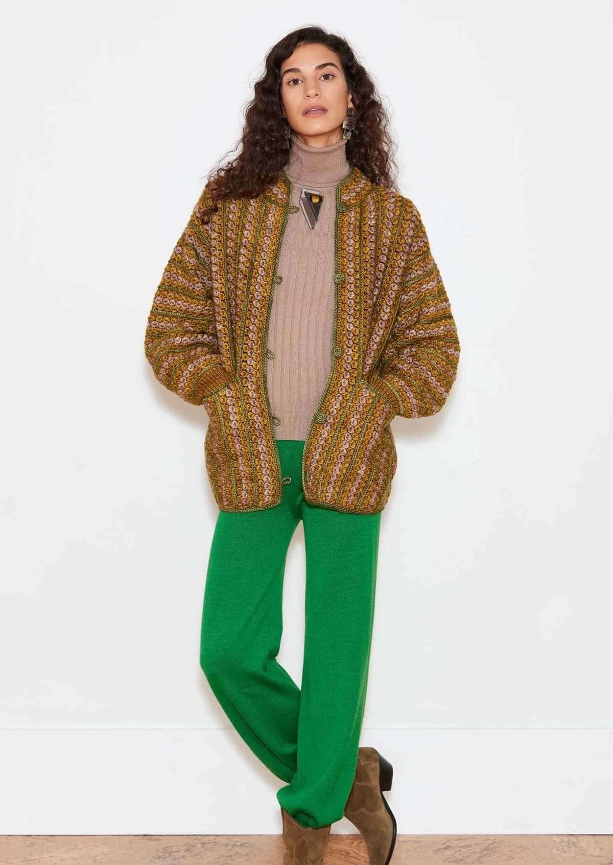 Misha & Puff Retrospective Crochet Jacket - Antique Brass | Garmentory
