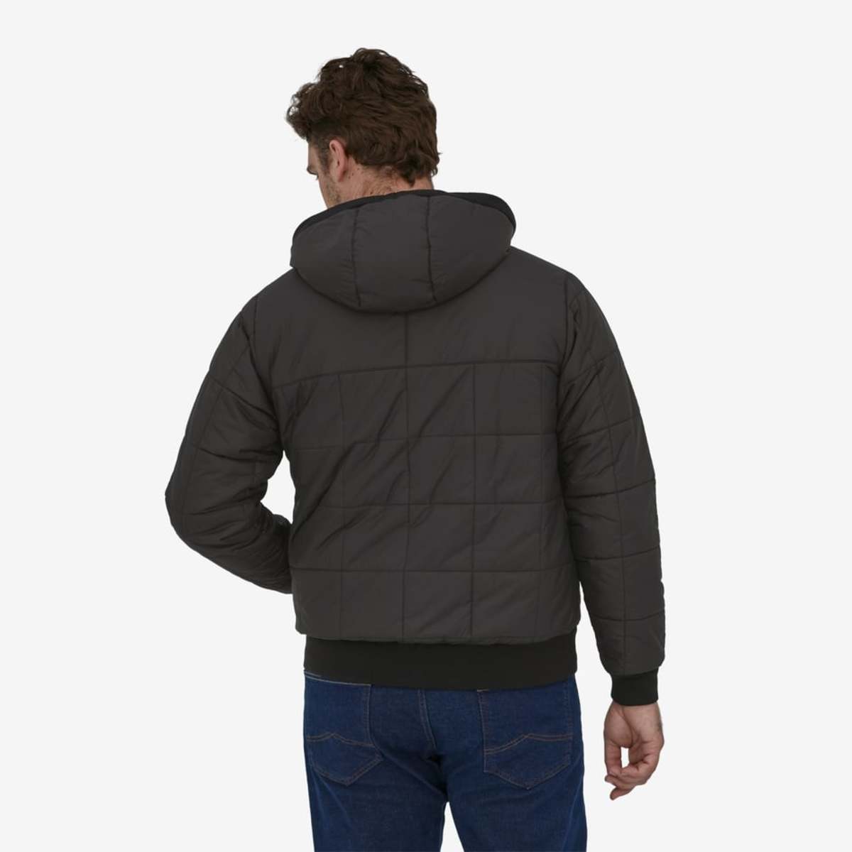 Patagonia Mens Box Quilted Hoody Jacket Black Garmentory