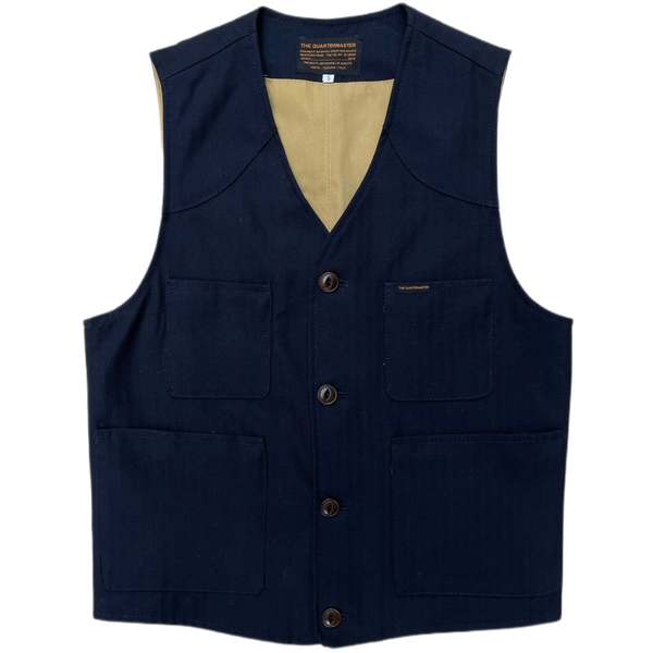 THE QUARTERMASTER HBT Vest Blue Garmentory