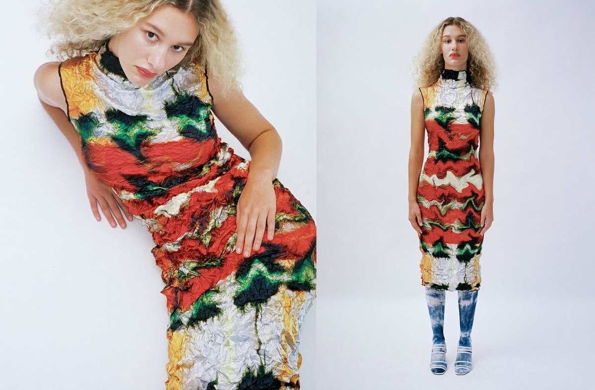 Julia Heuer SOMA CRUSHED DRESS IN JORIS