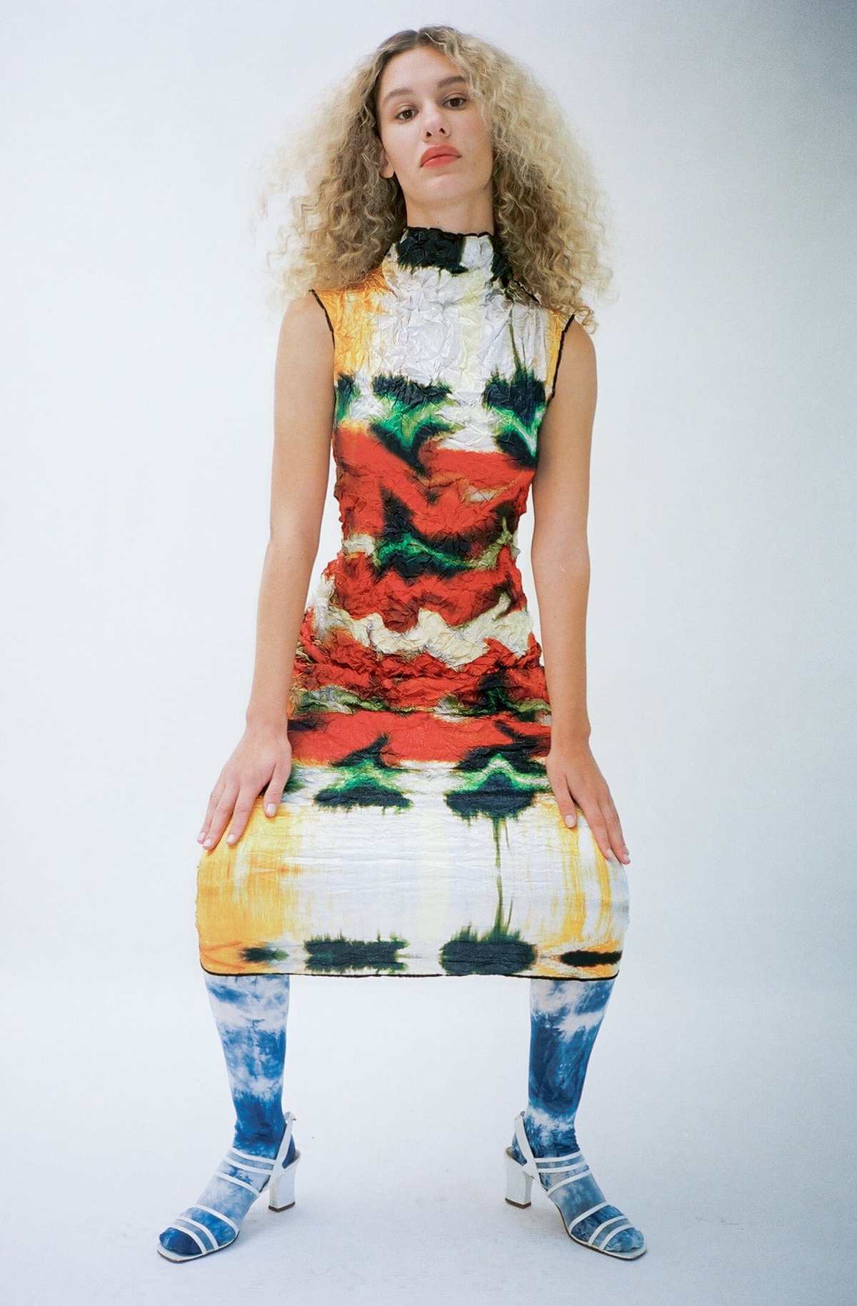 Julia Heuer SOMA CRUSHED DRESS IN JORIS