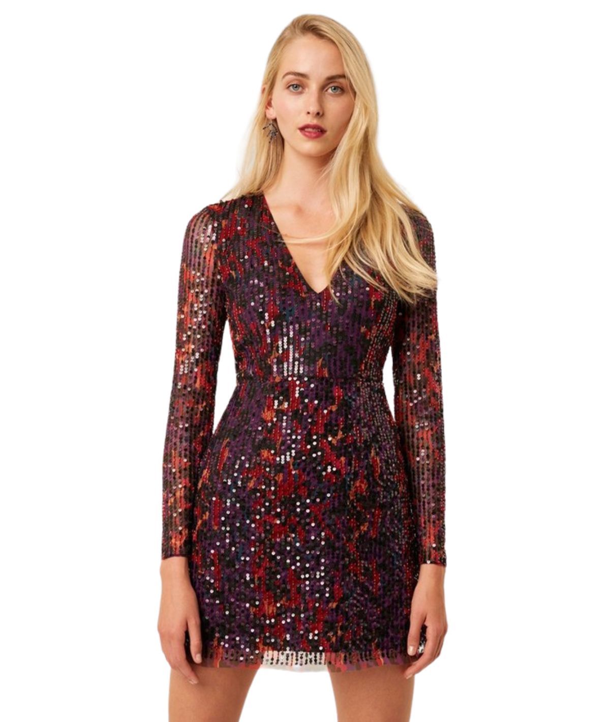 French Connection Inari Embellished Leopard Sequin Dress - Multi |  Garmentory