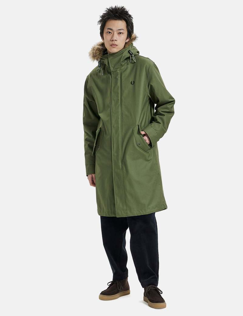 Fred Perry Zip-in Liner Parka - Parka Green | Garmentory
