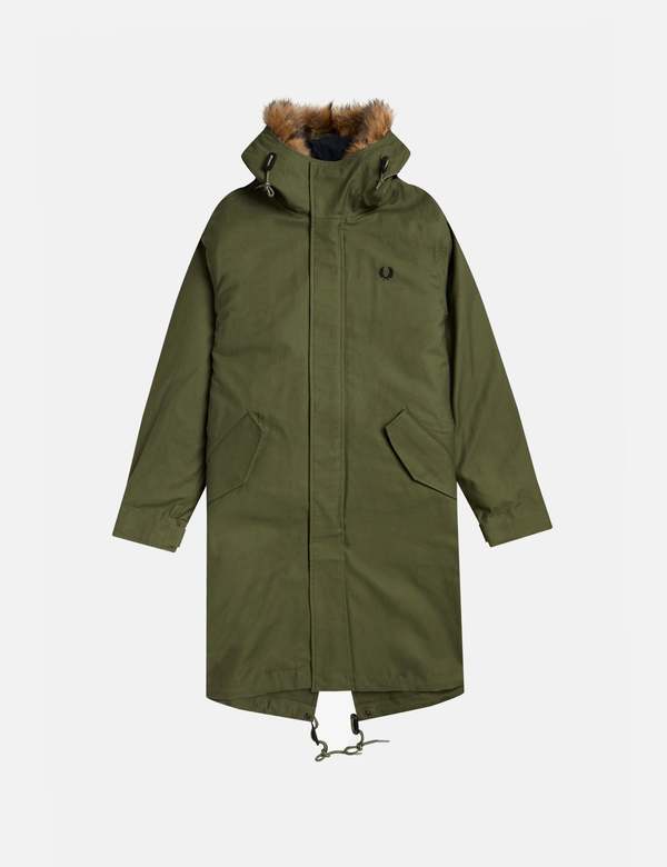 ★週末SALE★FRED PERRY ZIP-IN LINER PARKA Fred Perry Zip-in Liner Parka - Parka Green | Garmentory