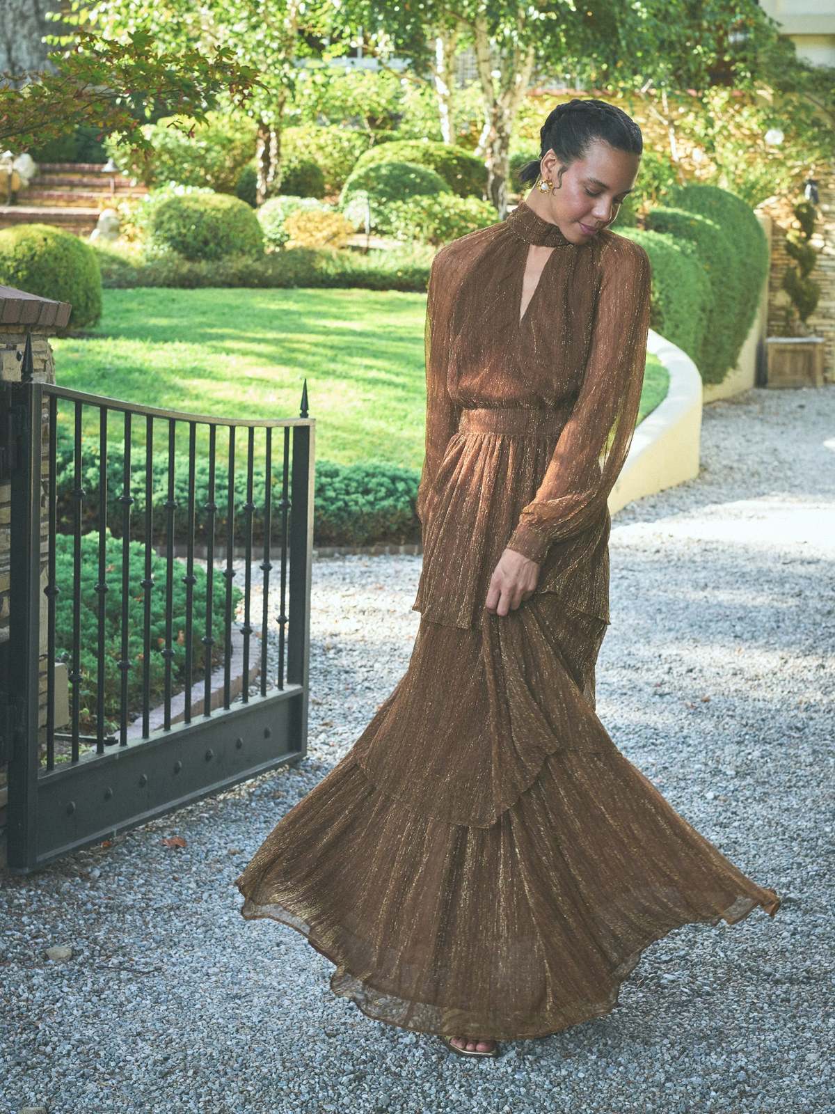 THE ODELLS Loretta Dress - Clay Multi | Garmentory