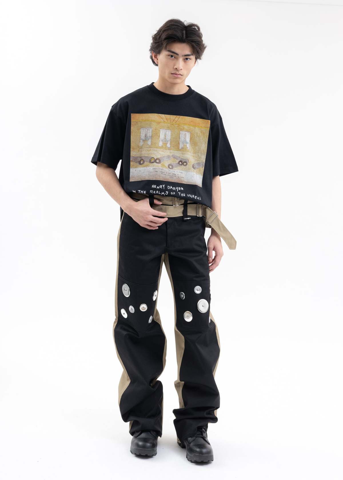 パンツ KIDILL 25AW BLACK STAINED DUCK PANTS KIDILL 25AW BLACK STAINED DUCK PANTS