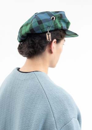 Kidill x Tartan Check Metal Badges Casquette KIDILL CA4LA
