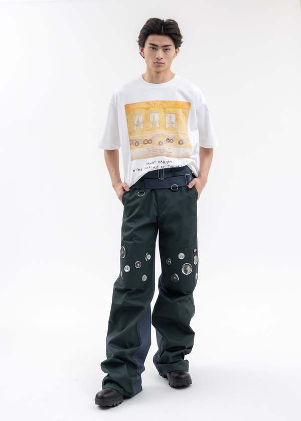 KIDILL Dickies Metal Badges Pants - Green X Blue | Garmentory
