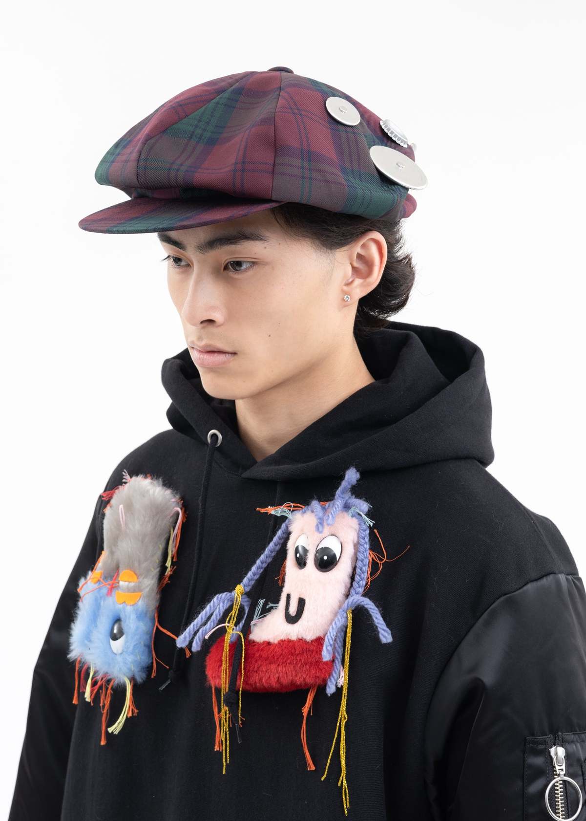 Kidill Tartan Check Metal Badges Casquette KIDILL CA4LA