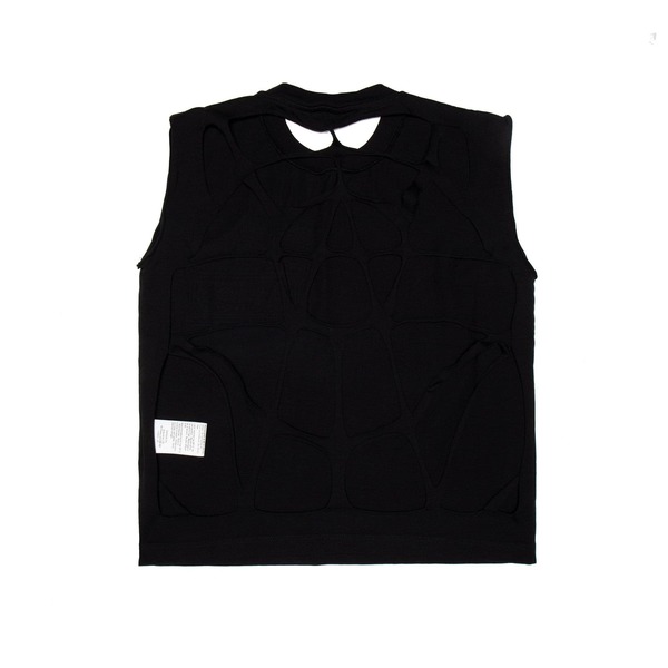 Aries Arise Diamante Slash Back Shrunken Vest - Black