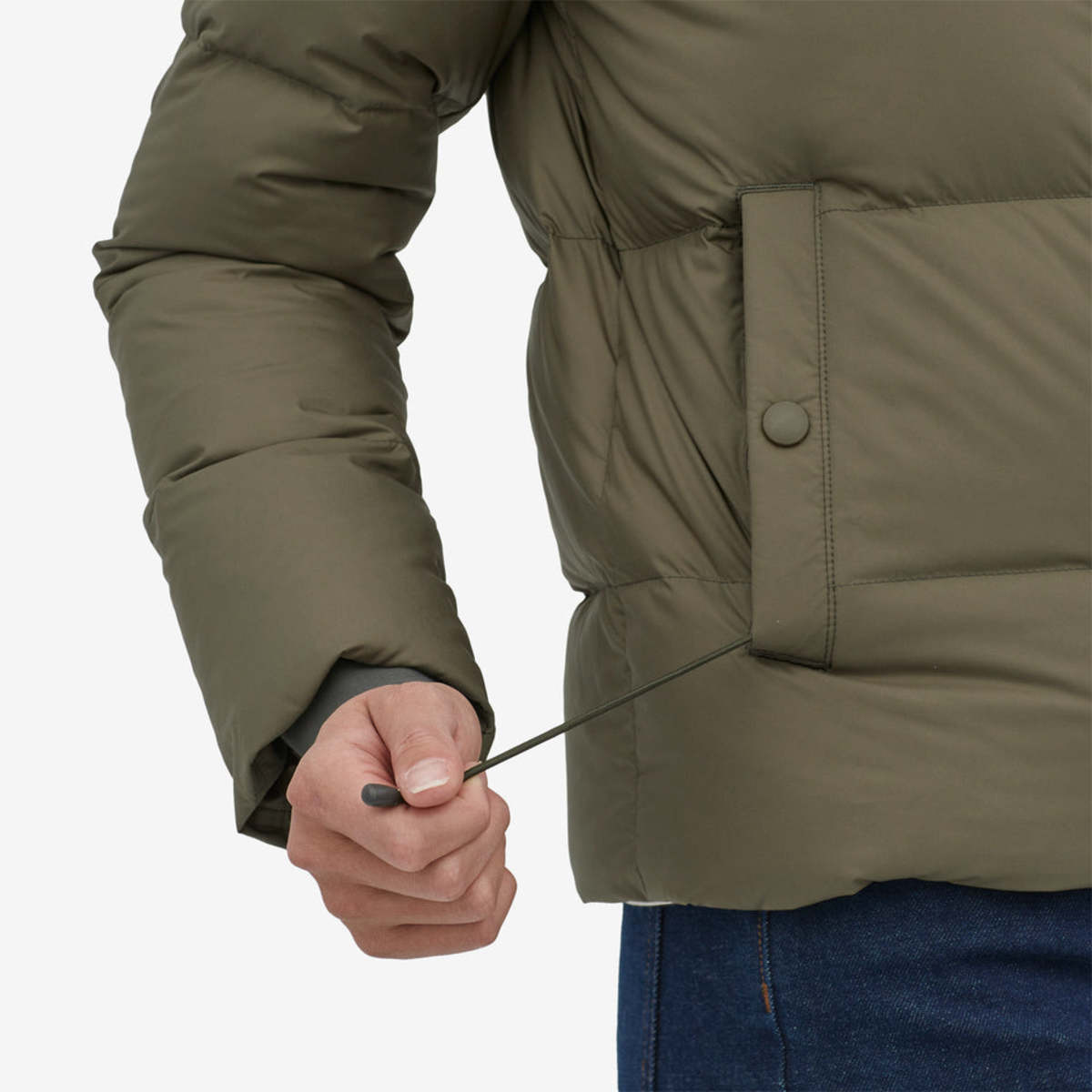 Patagonia Womens Silent Down Jacket Basin Green Garmentory