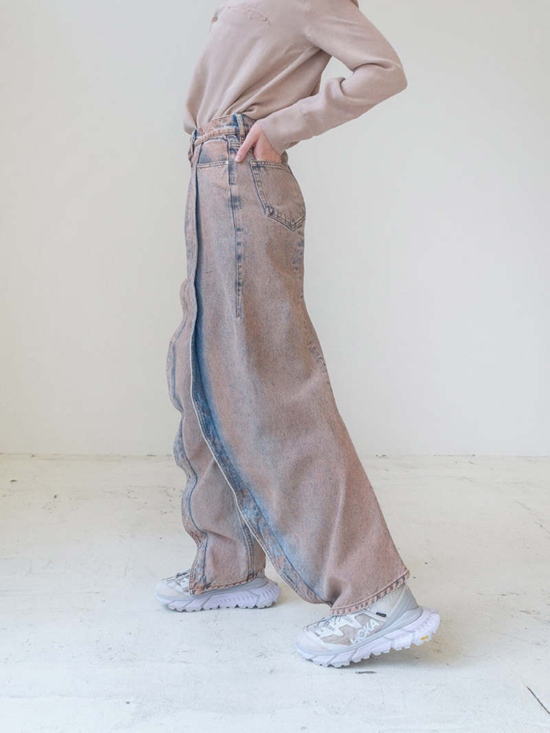 Y/Project Banana Jeans - Peach/Ice Blue | Garmentory