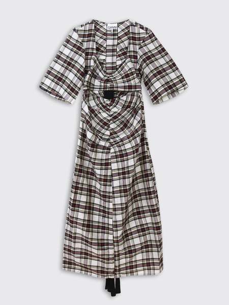 knee length dresses for ladies Ganni floral mesh dress main image 0