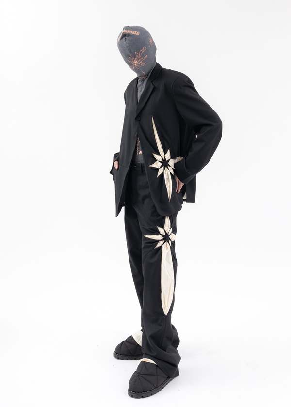 kusikohc クシコック origami flower blazer 48 KUSIKOHC ORIGAMI FLOWER BLAZER - BLACK | Garmentory