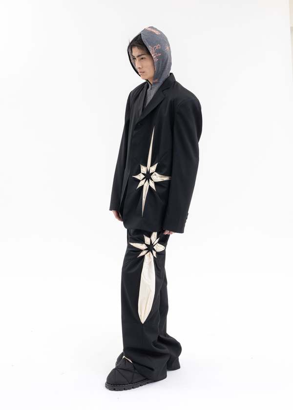 kusikohc クシコック origami flower blazer 48 KUSIKOHC ORIGAMI FLOWER BLAZER - BLACK | Garmentory