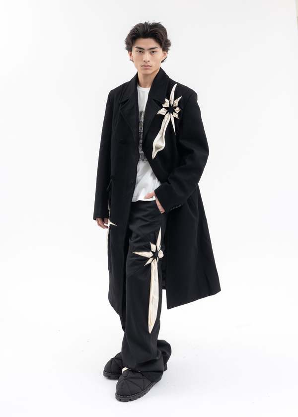 KUSIKOHC ORIGAMI FLOWER PANTS - BLACK | Garmentory
