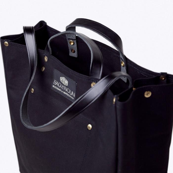 BAG’n’NOUN Tool Bag with Leather Strap in Noir Garmentory