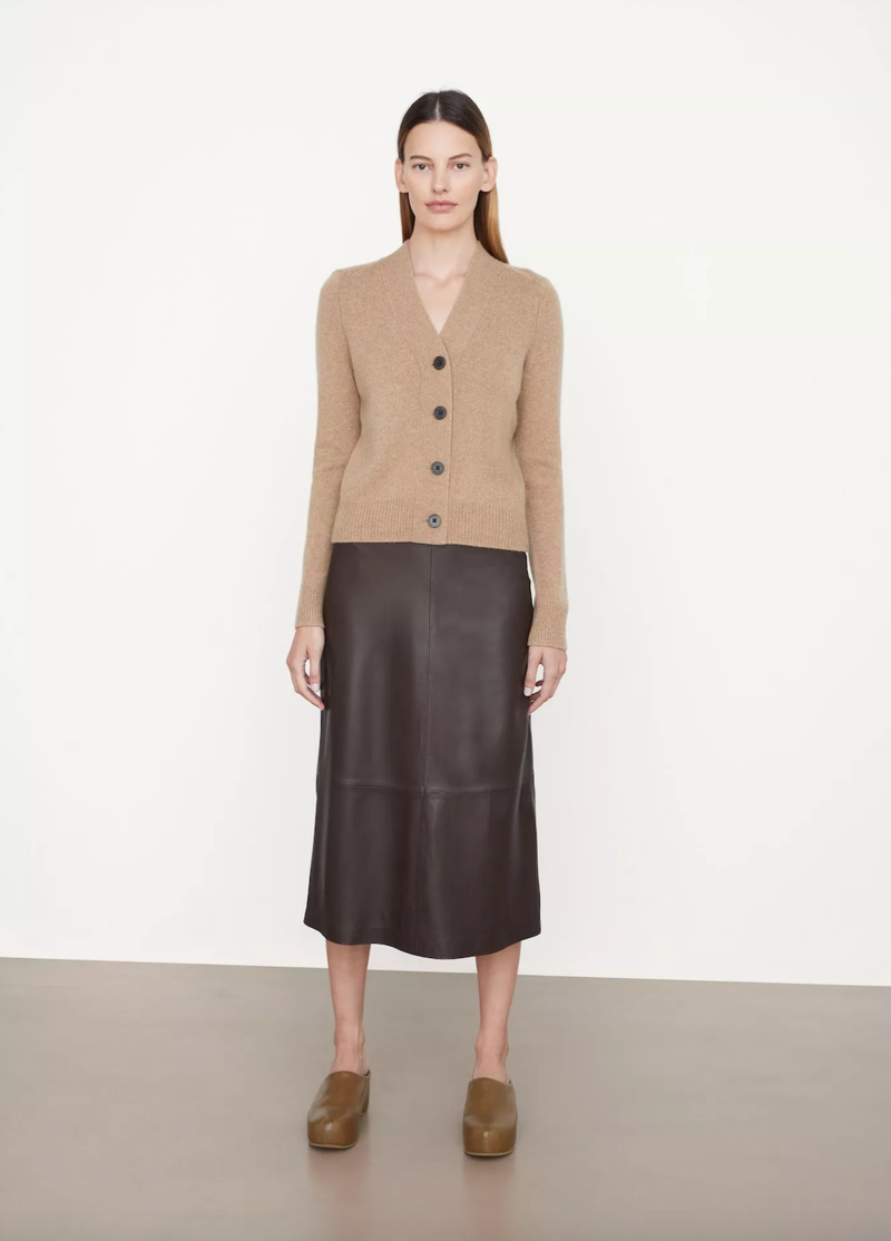 Lightweight Cashmere Vince Shrunken Button Cardigan VINCE Wool