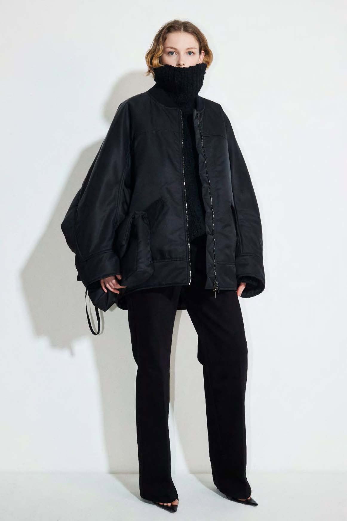 Christian Wijnants Padded Bomber - Black | Garmentory