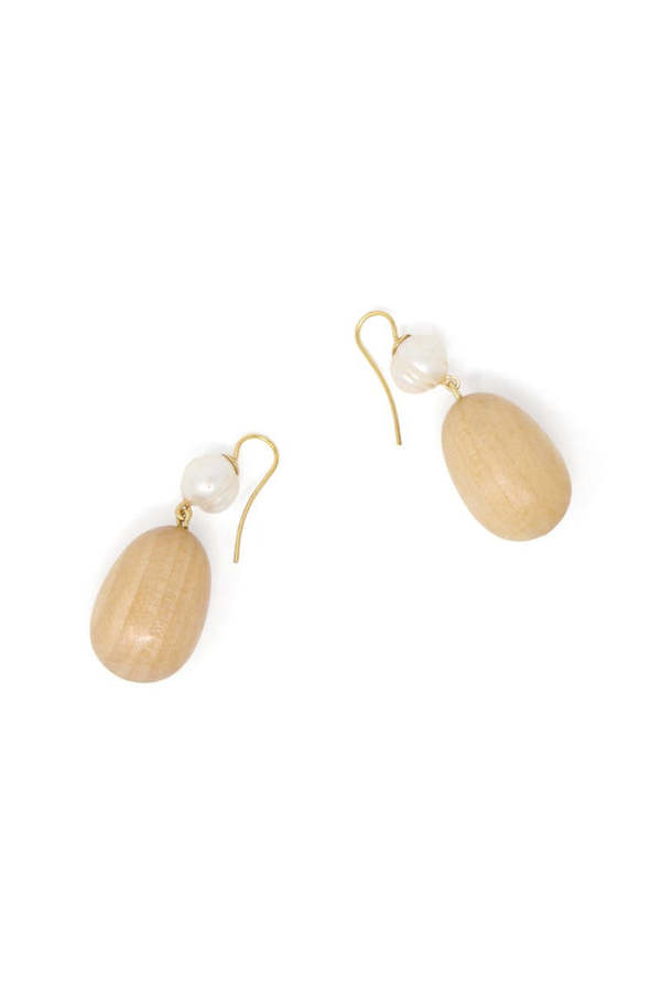 Sophie Monet Pearl Egg Earrings - Freshwater Pearl