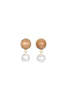 Sophie Monet Mini Cloud Drop Earrings - Freshwater Pearl - Thumbnail 1