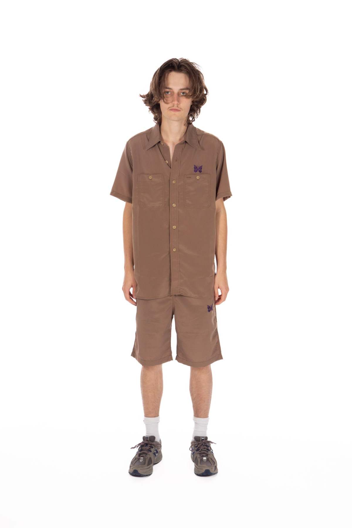 Needles Basketball Shorts - Camel | Garmentory