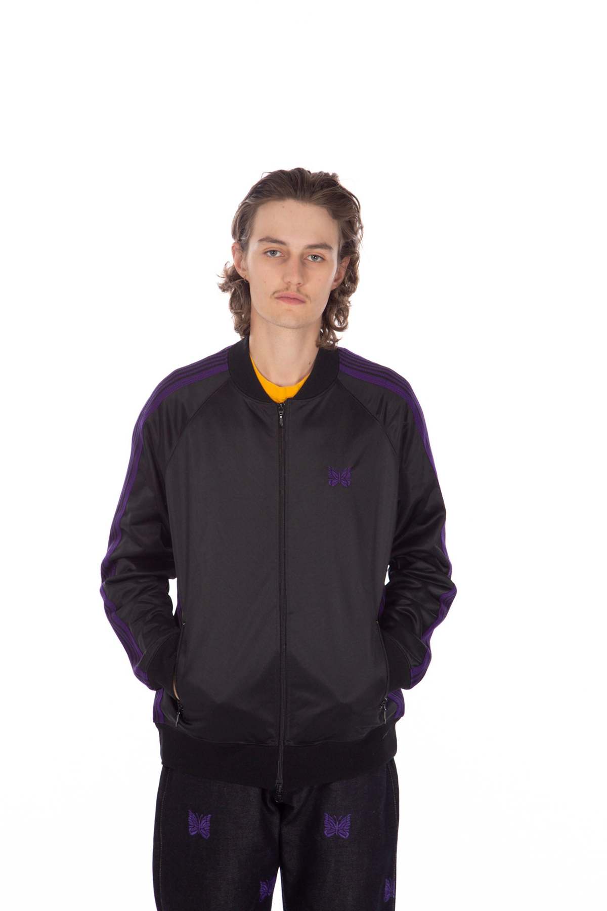 Needles Rib Collar Track Jacket - Black | Garmentory