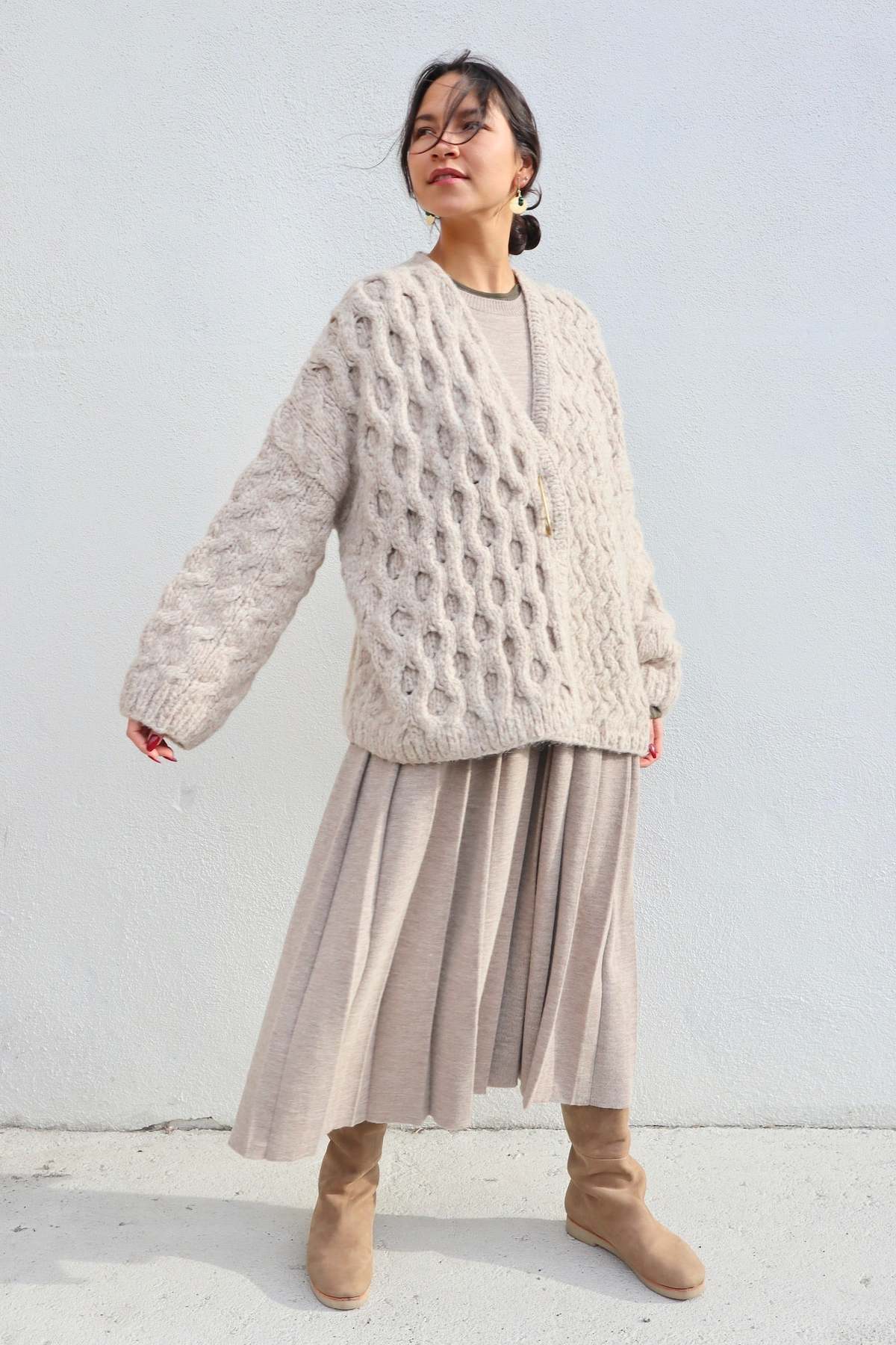 Lauren Manoogian Handknit Aran Cardigan - Aspen | Garmentory