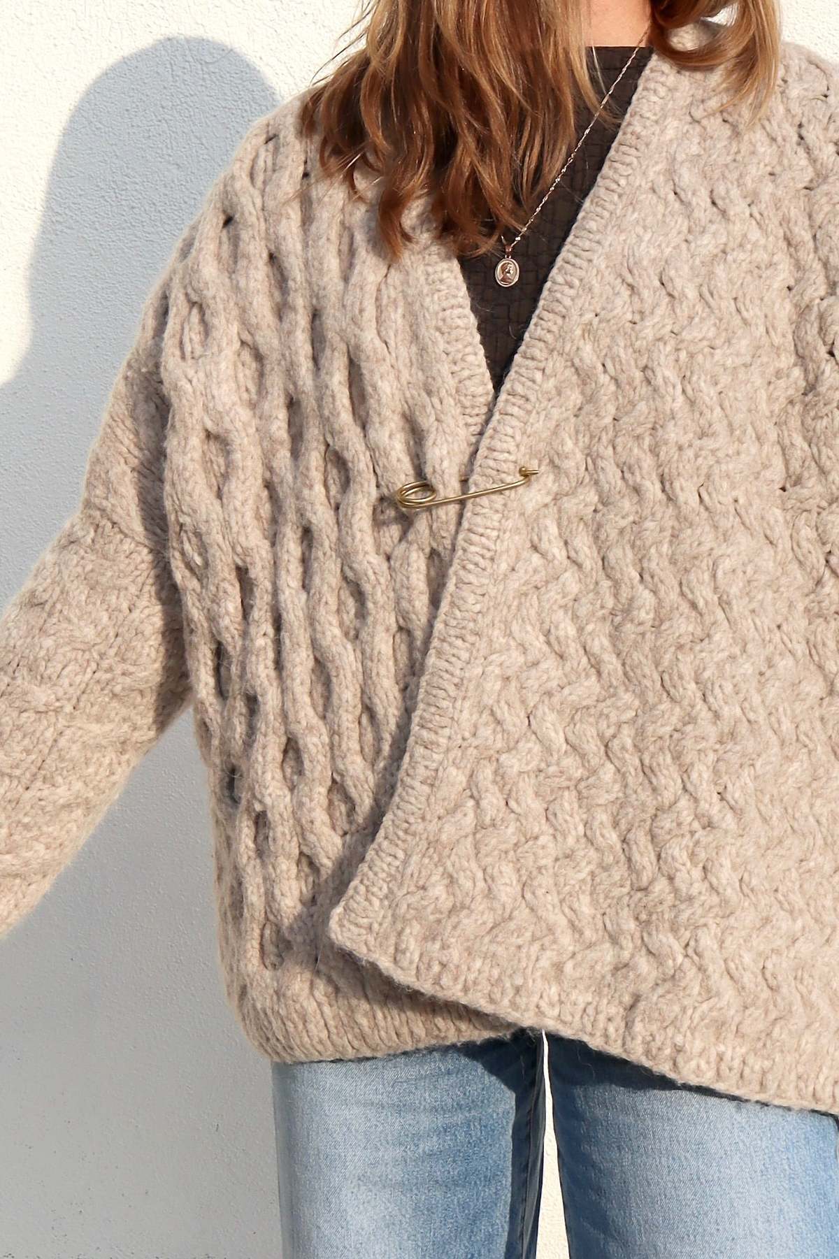 Lauren Manoogian Handknit Aran Cardigan - Aspen | Garmentory