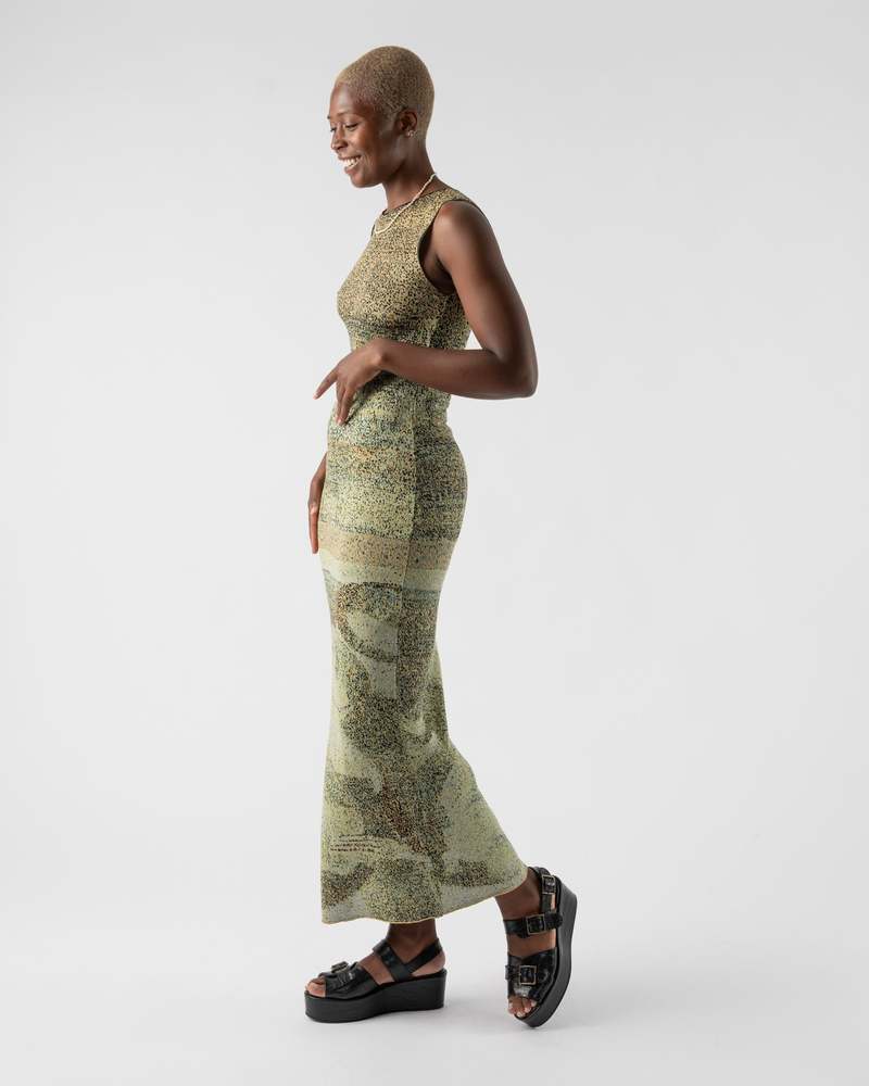 Paloma Wool Almuerzo Dress - Natural/Green | Garmentory