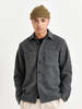 Wax London Whiting Wool Blend Shirt - Grey - Thumbnail 1