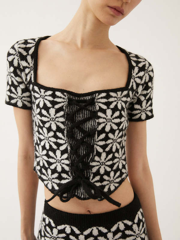 Tach Clothing Mafalda Knit Top Black Garmentory