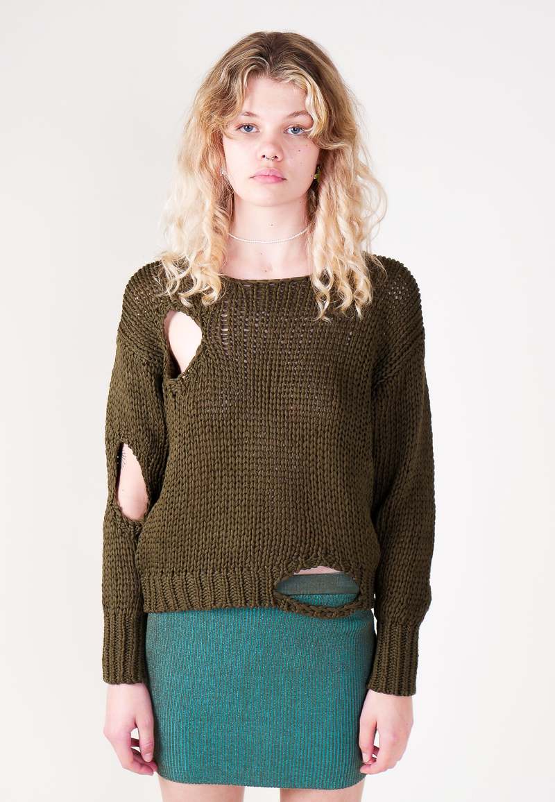 paloma wool Ingrid 付け襟 green Paloma Wool - Striped Pants - Lucky Sweater