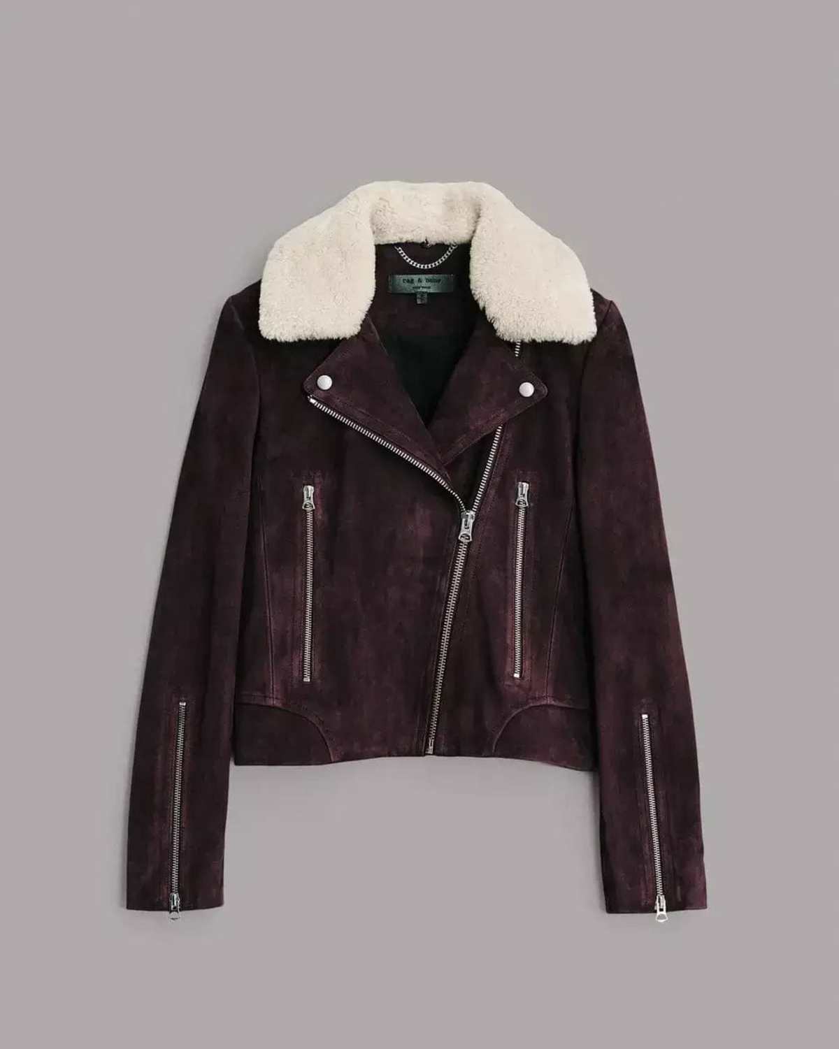 Rag Bone Mack Suede Jacket Burgundy Garmentory