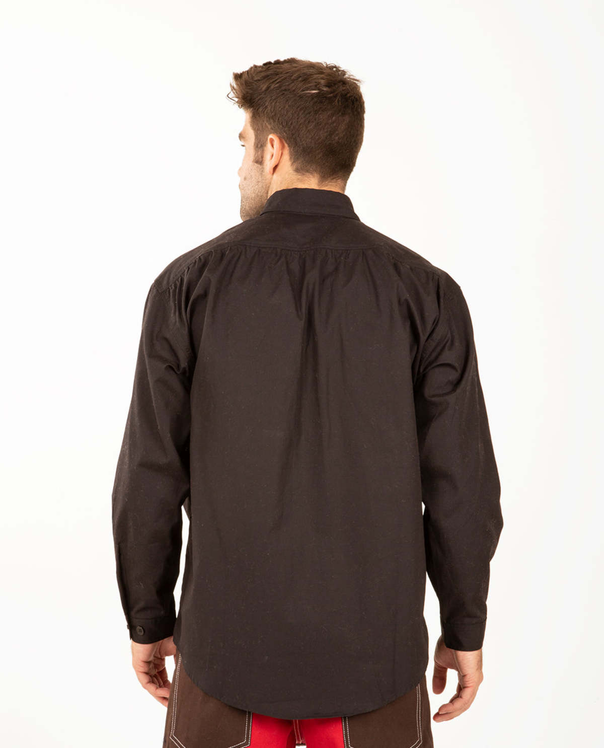 Monitaly Giorgio Work Shirt Vancloth Oxford - Black | Garmentory
