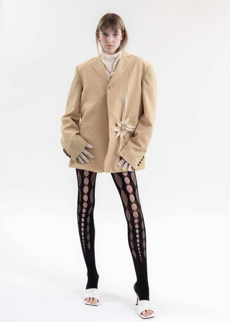 KUSIKOHC ORIGAMI FLOWER BLAZER - BLACK | Garmentory - テーラード 