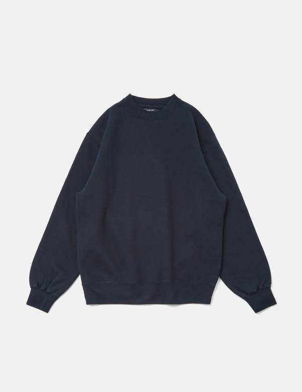 Beams Plus Crew Sweatshirt - Navy Blue | Garmentory