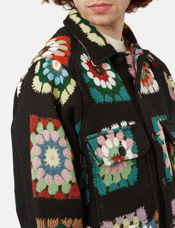 Sunflower Flora CPO Shirt - Black Floral | Garmentory