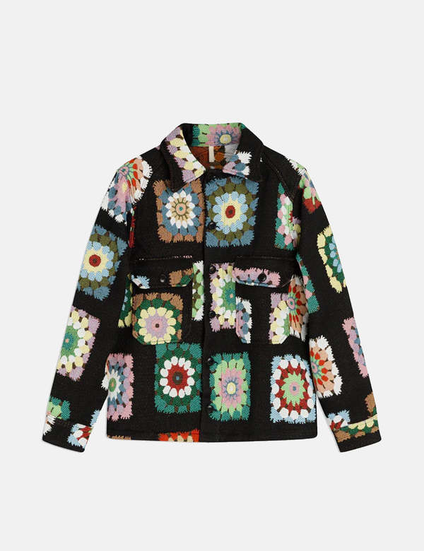 Sunflower Flora CPO Shirt - Black Floral | Garmentory
