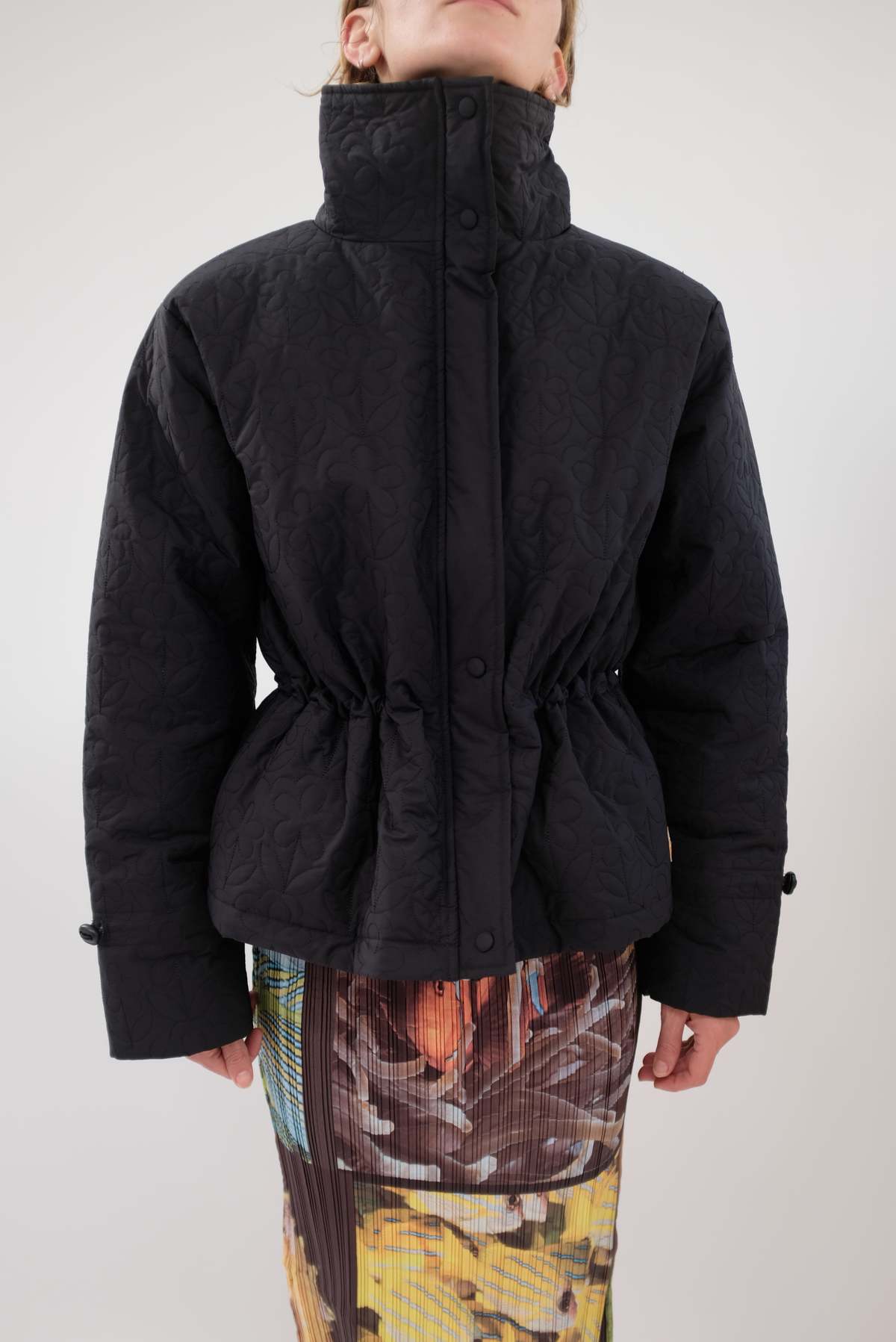 Tach Clothing Kika Floral Quilted Jacket Black Garmentory