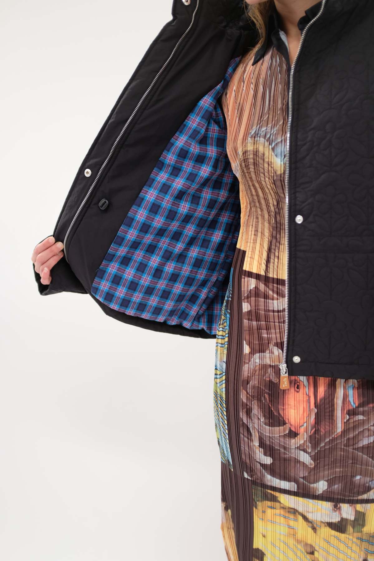 Tach Clothing Kika Floral Quilted Jacket Black Garmentory